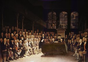 William Pitt przemawiający do Izby Gmin w sprawie francuskiej deklaracji wojen 1793