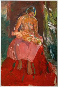 Matka i dziecko (olej na płótnie)