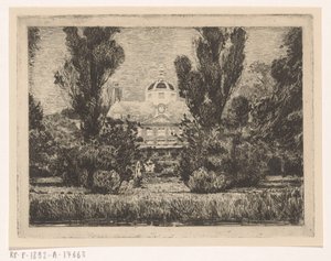 Tył pałacu Huis ten Bosch w Hadze autorstwa Anton L. Koster
