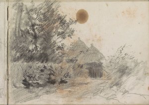 Ścieżka wzdłuż żywopłotu do wiejskiego domu autorstwa Anton Mauve
