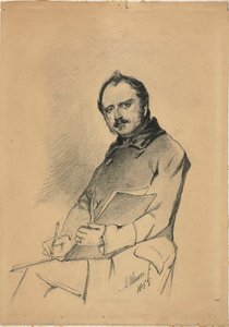 Portret mężczyzny piszącego autorstwa Anton Mauve