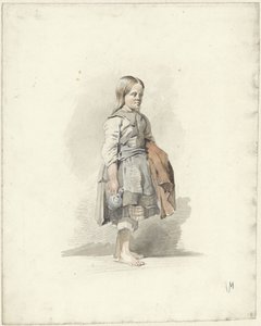 Stojąca dziewczyna z dzbanem i płaszczem pod pachą autorstwa Anton Mauve