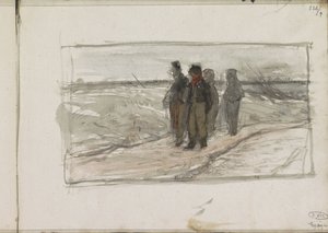 Czterech mężczyzn na ścieżce autorstwa Anton Mauve
