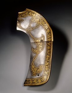 Talerz głowicowy siodła z garnituru "Flechtband" Rudolfa II i arcyksięcia Ernsta, Wiedeń, ok. 1571 autorstwa Anton Peffenhauser