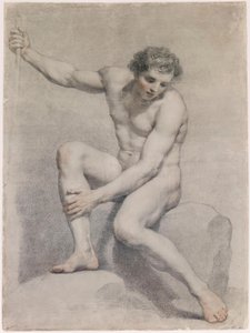 Siedzący akt męski autorstwa Anton Raphael Mengs