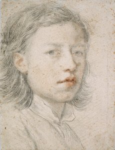 Autoportret - Praca Antona Raphaela Mengsa (1728-1779), krew i kreda na papierze (26,1 x 20,2 cm) autorstwa Anton Raphael Mengs
