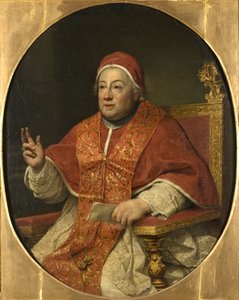 Le pape Clement XIII - Portret papieża Klemensa XIII (1693-1769), autorstwa Mengsa, Antona Rafaela (1728-1779). Olej na płótnie. Wymiar : 114x95 cm. Muzeum Narodowe w Sztokholmie autorstwa Anton Raphael Mengs