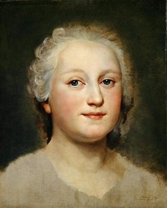 Portret Studium Damy (olej na płótnie na ołowianej płycie) autorstwa Anton Raphael Mengs