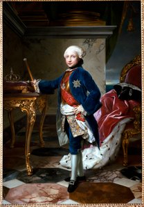 Portret Ferdynanda I z Burbonów lub Ferdynanda IV, króla Neapolu w wieku dziewięciu lat autorstwa Anton Raphael Mengs