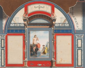 Mural rzymskiego domu na terenie Villa Negroni w Rzymie, Wenus i nimfa z erotkami. 1778
