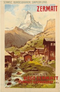 Zermatt, ok. 1900 (kolor lito)