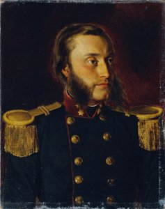 Inżynier stoczniowy Josef von Romako jako porucznik autorstwa Anton Romako