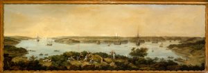 Widok na port w Mahon, Menorka autorstwa Anton Schranz