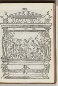 Drugie zdobione rusztowanie ze sceną: książę przegania wojnę i niezgodę, 1577 autorstwa Antoni van Leest