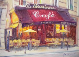 Cafe le Terminus, 2010 autorstwa Antonia Myatt