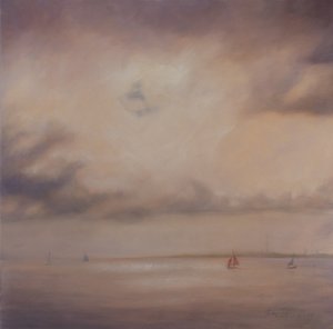 Rodzina łodzi, 2014 (olej na płótnie) autorstwa Antonia Myatt