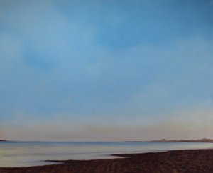 Plaża Instow, Odpływ, ok. 2008 (olej na płótnie) autorstwa Antonia Myatt