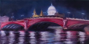 Św. Pawła, Most Blackfriars, 2013 (olej na płótnie) autorstwa Antonia Myatt