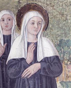 Życie św. Franceski Romany : Po powrocie z Bazyliki św. autorstwa Antoniazzo Romano