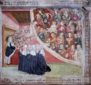 Życie św. Franceski Romany : Śmierć świętej po nieszporach, 9 marca 1440 (fresk