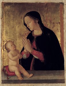 Dziewica adorująca ołtarz dziecka autorstwa Antoniazzo Romano (1430-1508) autorstwa Antoniazzo Romano