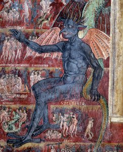 Diabeł w piekle, szczegół (Fresco