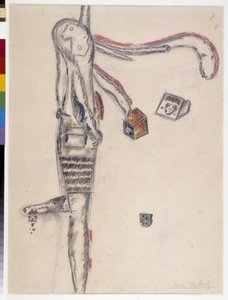 Rysunek Antonina Artauda (1896-1948). 1945 Dim cm 63X48 Musee Cantini, Marsylia.