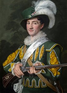 Alois Jelen (1801-1857) jako Max w operze Der Freischuetz Carla Marii von Weber (1786-1826) - Antonin Machek (1775-1844). olej na płótnie autorstwa Antonin Machek
