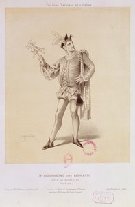 Portret pana Melchissedeca jako Rigoletto w Rigoletto autorstwa Verdi