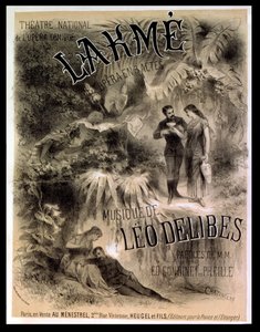 Plakat reklamujący „Lakme”, opera Leo Delibesa (1861-91)