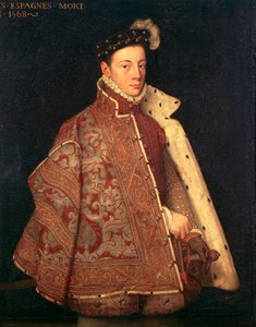 Portret Don Carlosa, księcia Asturii (olej na płótnie) autorstwa Antonio (studio of) (attr. to) Moro