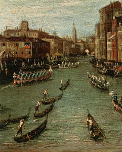 Regaty historyczne: Gondole na Canale Grande autorstwa Antonio (studio of) Canaletto