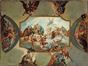Cześć dla Johanna Wilhelma, elektora Palatynatu. Projekt malarstwa sufitowego dla zamku Bensberg, 1709