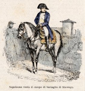Napoleon Bonaparte we Włoszech odwiedza pole bitwy pod Marengo autorstwa Antonio Bonamore