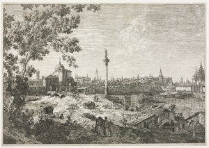 Panorama miasta nad rzeką autorstwa Antonio Canaletto