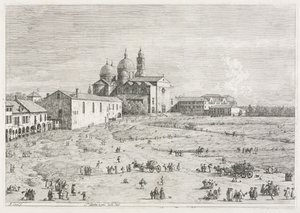 Widoki: Kościół św. Justyny ​​w Prà della Valle, Padwa, 1735-1746. autorstwa Giovanni Antonio Canal