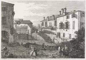 Widoki: Śluza na kanale w Dolo autorstwa Antonio Canaletto