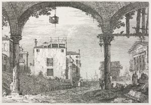 Widoki: Portyk z latarnią autorstwa Antonio Canaletto