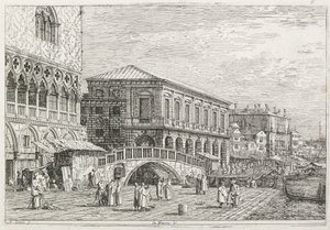 Widoki: Więzienie, Wenecja autorstwa Antonio Canaletto