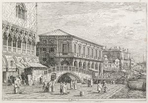 Widoki: Więzienie, Wenecja, 1735-1746. autorstwa Giovanni Antonio Canal