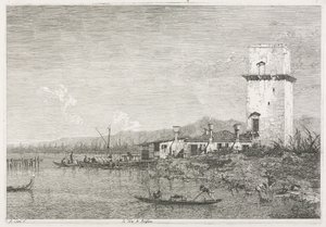 Widoki: Wieża Malghera autorstwa Antonio Canaletto