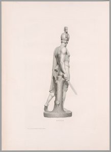 Ettore, widok z boku, z Oeuvre de Canova autorstwa Antonio Canova