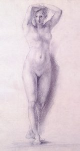 Postać kobieca z rękoma wzniesionymi przez Antonio Canovę (1757-1822), rysunek autorstwa Antonio Canova