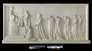 Hekuba ofiarowująca peplum Pallas Atenie, 1790-92 (tynk) autorstwa Antonio Canova