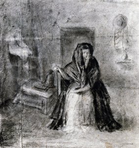 Kobieta w pozycji siedzącej, Antonio Canova (1757-1822), rysunek autorstwa Antonio Canova