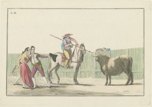 Płyta II, z serii Zbiór głównych akcji w walce byków autorstwa Antonio Carnicero