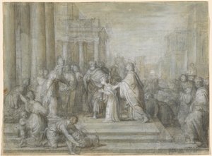 Ofiarowanie Dziewicy w Świątyni autorstwa Antonio Cavallucci
