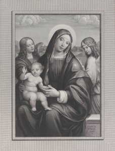 Madonna z Dzieciątkiem z aniołami, 1822-88. autorstwa Antonio Dalco