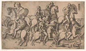 Scena z wojen dackich autorstwa Antonio Fantuzzi (circle of)