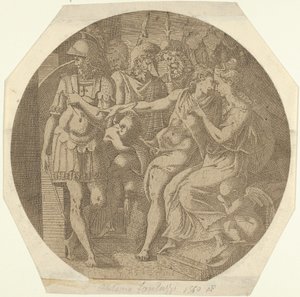 Mężczyzna żegnający się z kobietą, 1540-45. autorstwa Antonio Fantuzzi